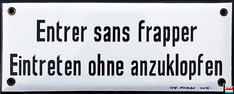 Entrer sans frapper - Eintreten ohne anzuklopfen