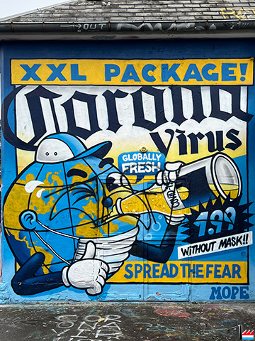 Corona virus graffiti mope